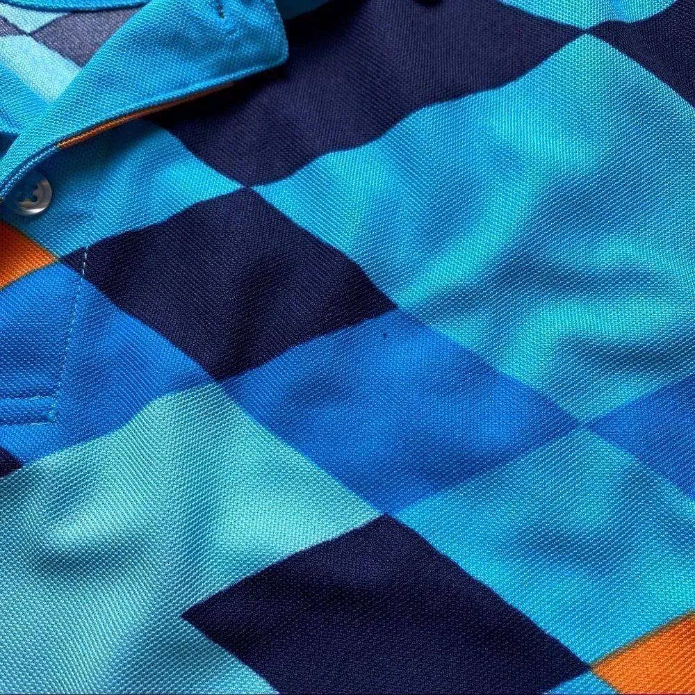 Club Room Multiple Color Diamond Design Polo Size Medium - Picture 7 of 10